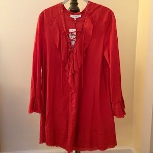 IRO Florine Dress in Poppy Red